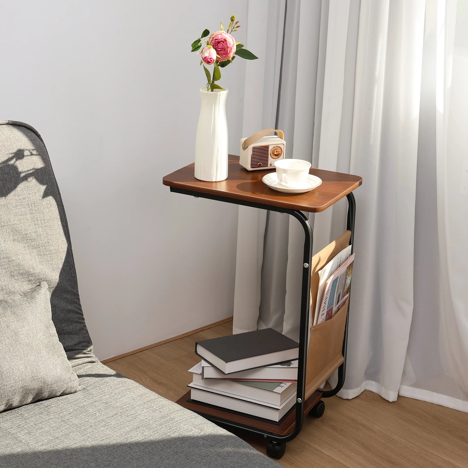 2024 simple coffee table bedside storage rack c-shaped side sofa conveniently mobile home living room end - united