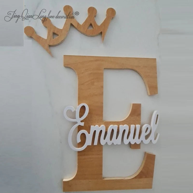 Wooden custom name sign wood script decor above crib name nursery - decorative