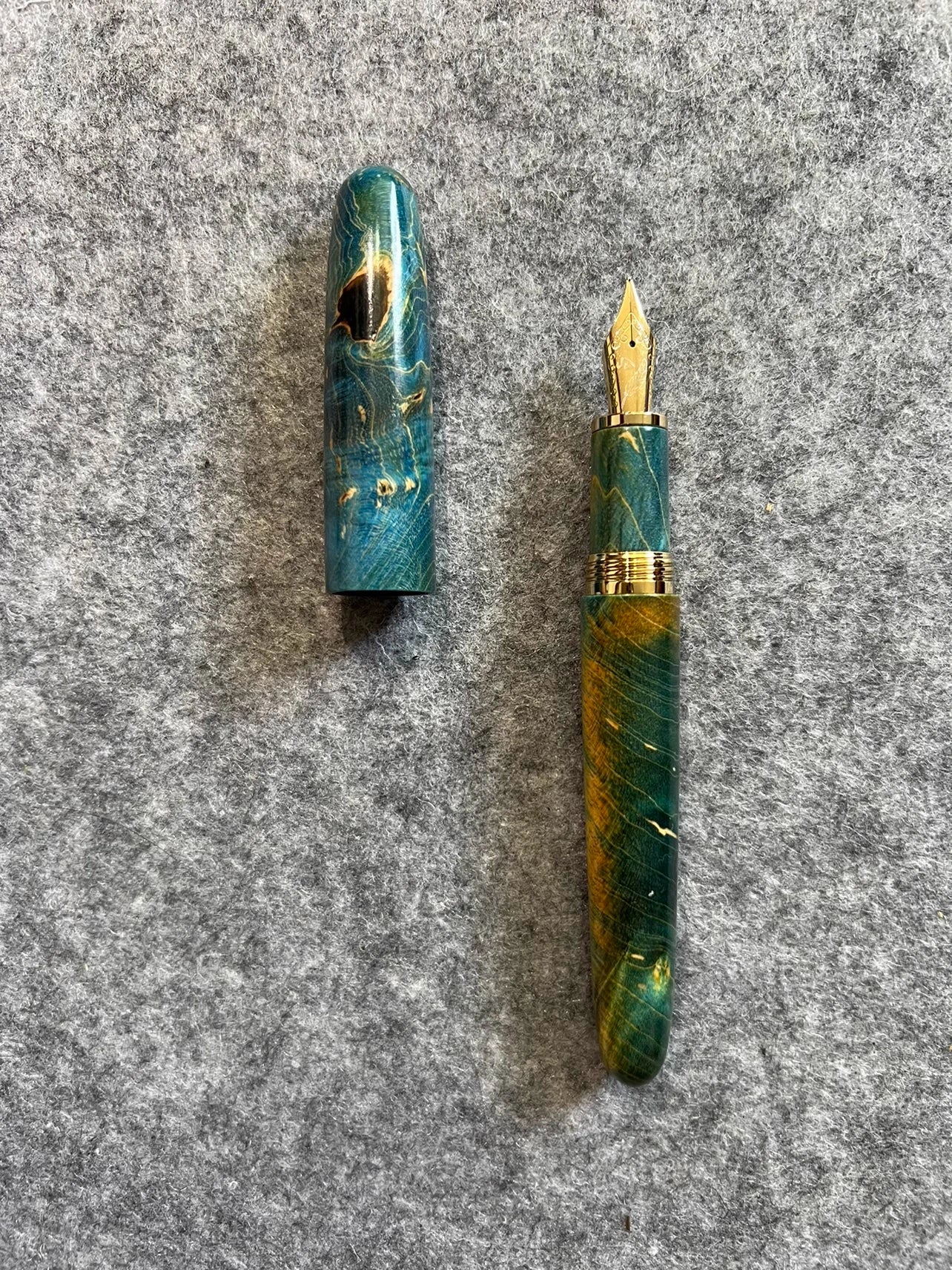 Jinhao 9056 pattern stabilized wood fountain pen long knife nib writing ink school office supplies students gifts