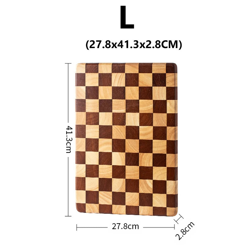 Wxcoo cutting board solid wood household tray mosaic boards wooden chopping blocks kitchenware - l