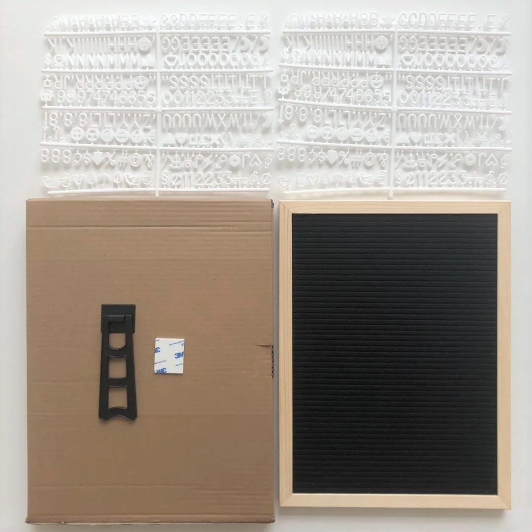 Plus size felt letter decorative board with stand 30*40cm wooden frame messages boards 460 letters diy party decoration