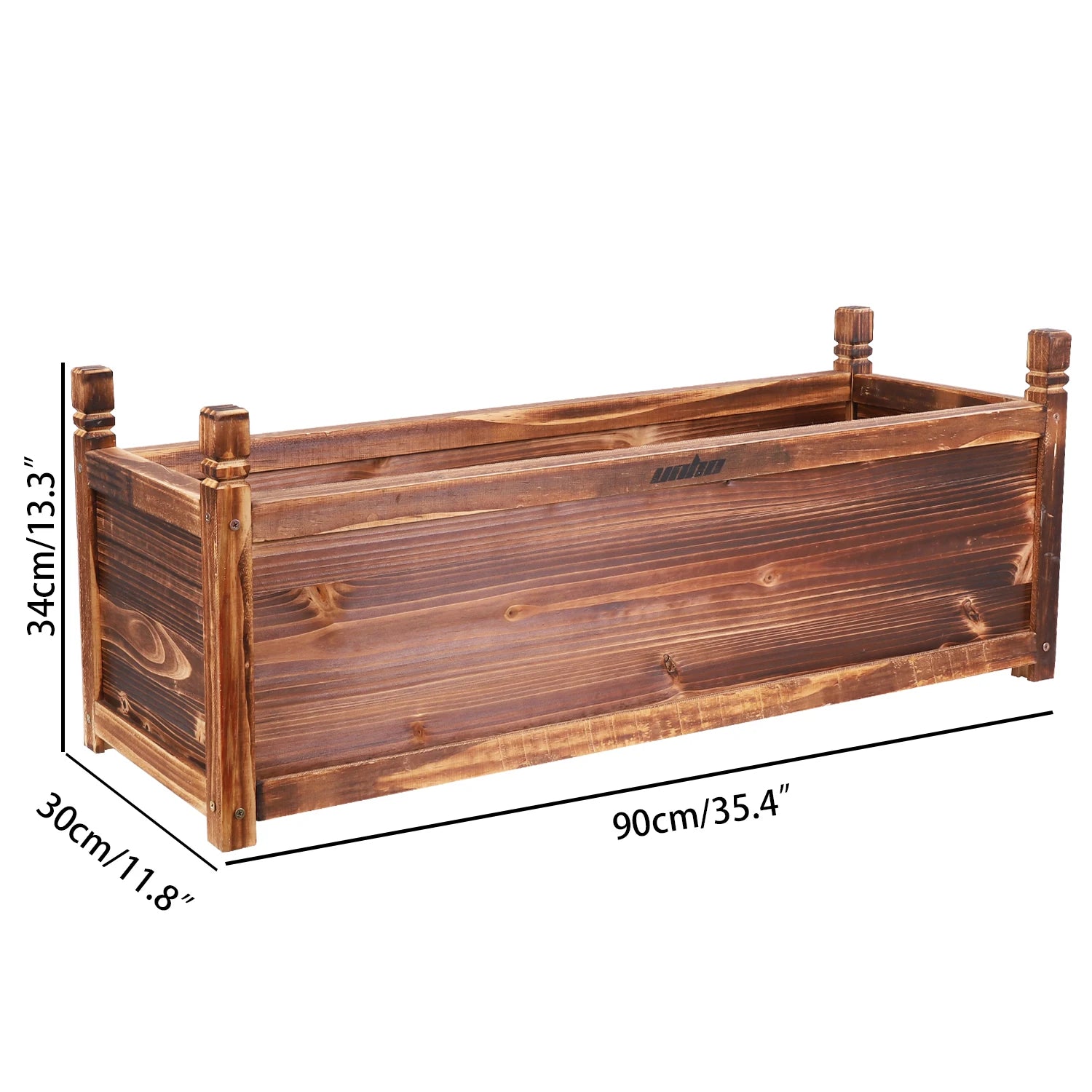 Wood planter box outdoor raised garden bed for flowers vegetables - l / australia