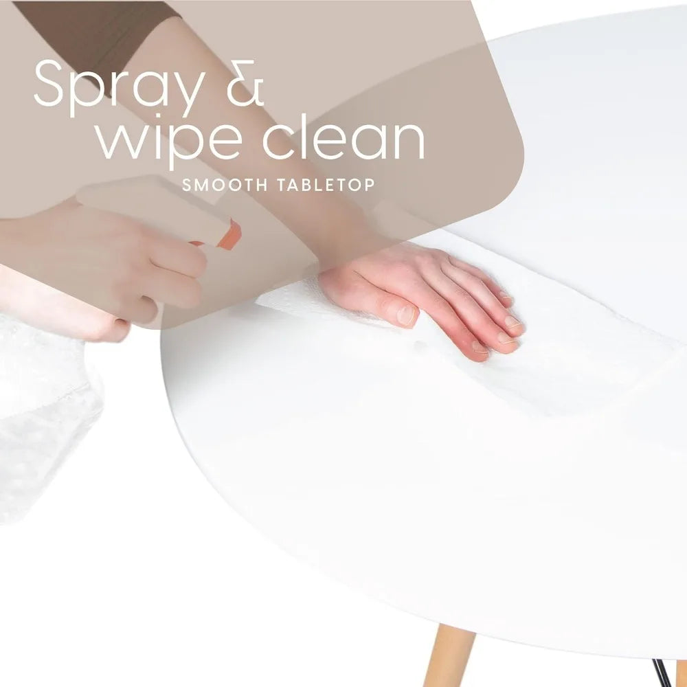 31 inch round dining table – small mid-century modern kitchen for 2-4 people made with real beech wood legs whit