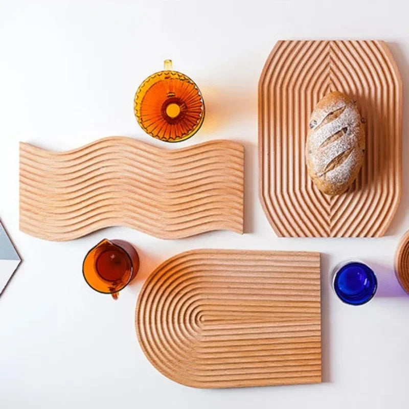 Decorative tray for sweets plates trays to serve food serving wooden plate snack dish fruit dry dessert kitchen home