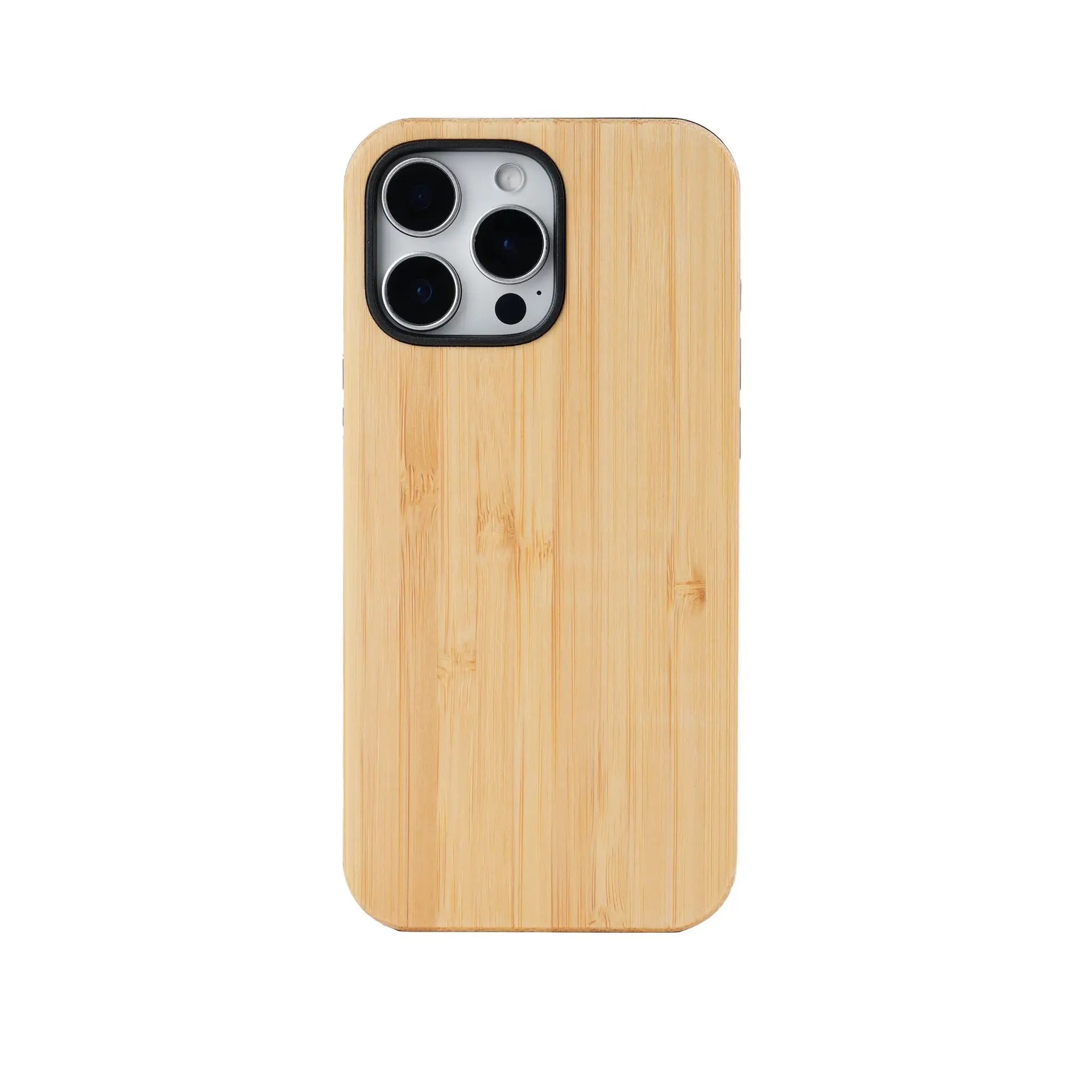 Bamboo wood shockproof protective case for iphone 16 15 14 13 12 11 pro max mobile phone - carbonized / for / china|wood