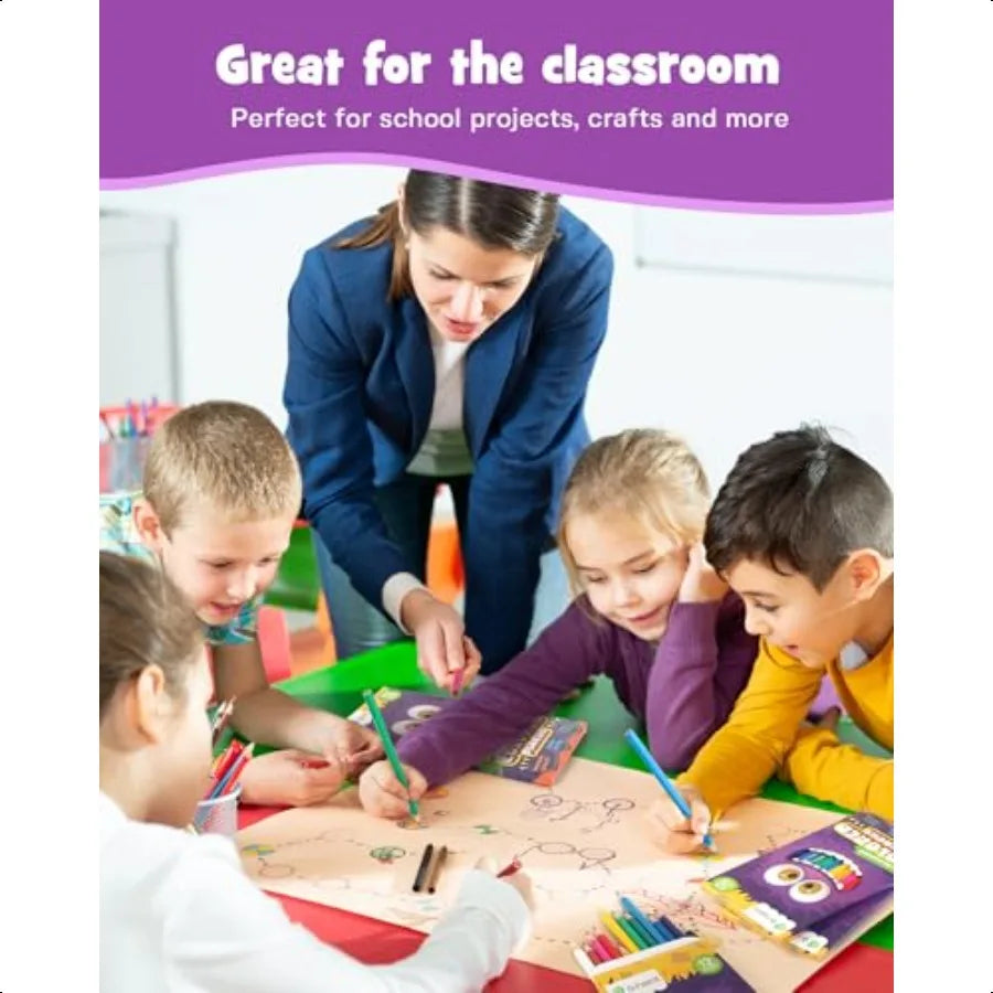 Dfantix 24 packs colored pencils bulk 288 count presharpened coloring set back to school gifts for students elementary