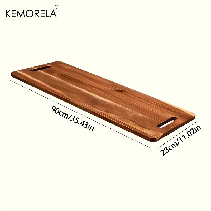 Extra long serving board wooden cutting with handle for cheese charcuterie appetizers,durable kitchen platter parties
