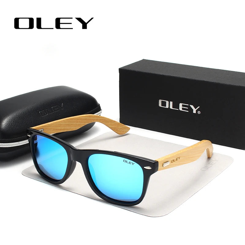 Oley original design bamboo natural wooden handmade sunglasses men polarized eyewear sun glasses for women customizable