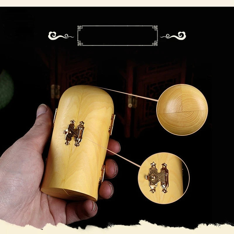 1pc exquisite boxwood carving guanyin buddha statue western sansheng wood crafts home decoration - religious (buddhist)