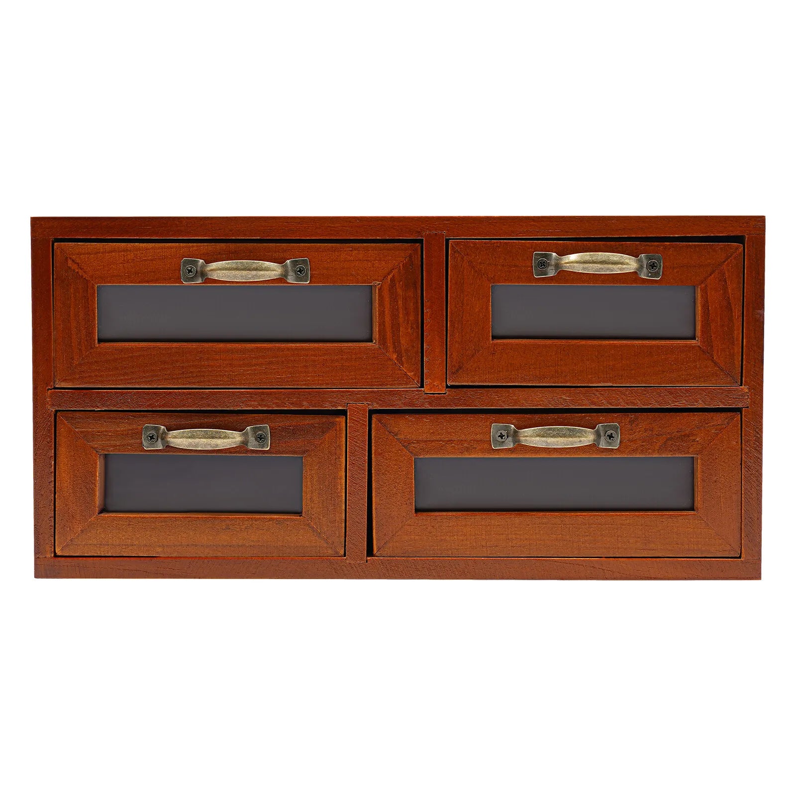 4pcs 16 drawers brown wooden storage box vintage multi drawer organizer 60*18.5*30.4cm - united states - multipurpose