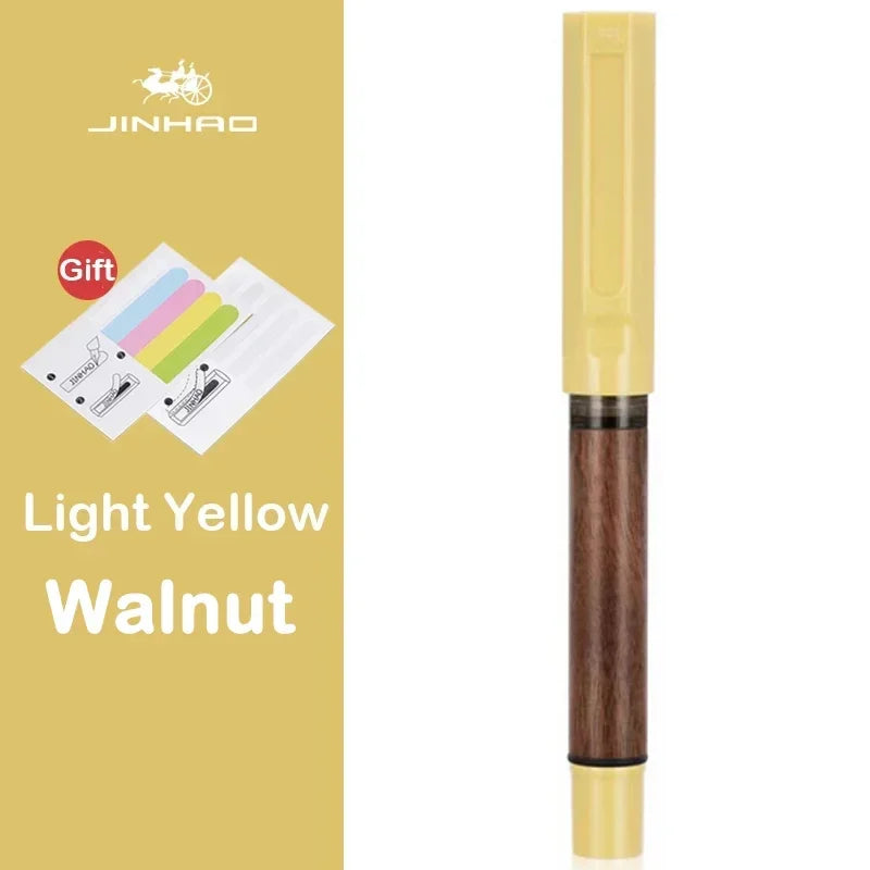 Jinhao 58 wood / scrimshaw fountain pen student f ef nib ink calligraphy stationery school office supplies - series