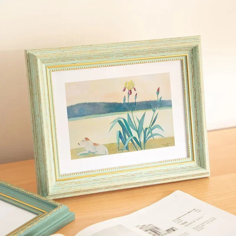 Wooden photo frame stand for kids picture wall hanging living room decor a4 art elegant wood home 6 inch