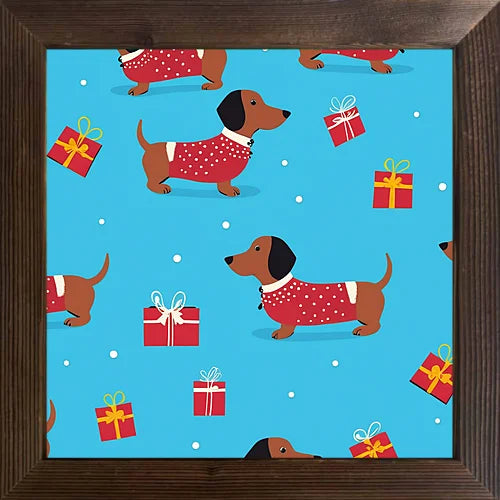 Available home classroom holiday decoration of cartoon animals cool picture case wooden frame oil painting - united