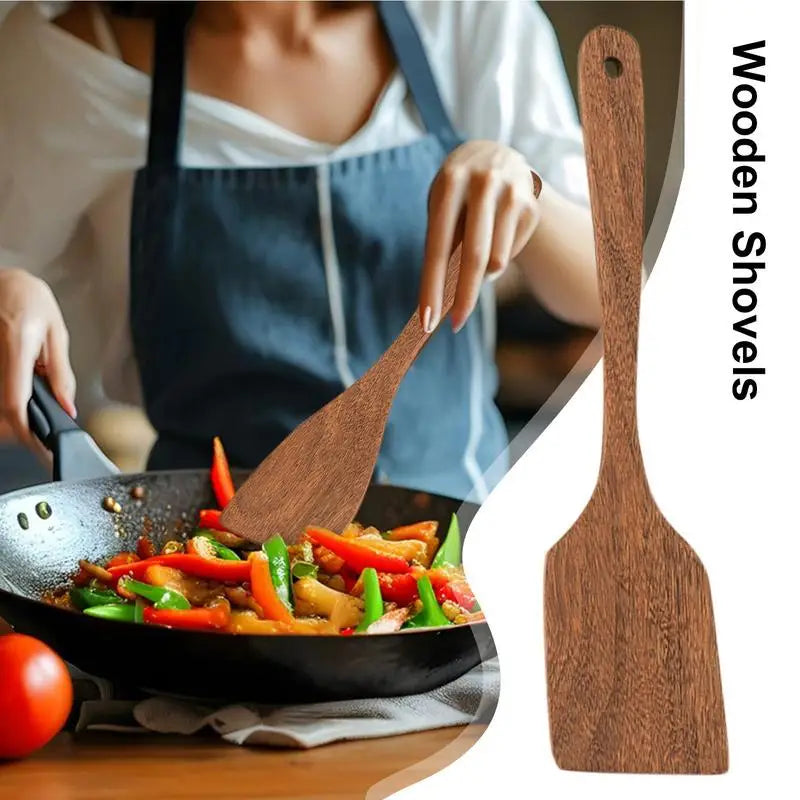 Wooden non-stick scoops natural spatula turner fried shovel kitchen utensils cooking tool for the chef home cook - china