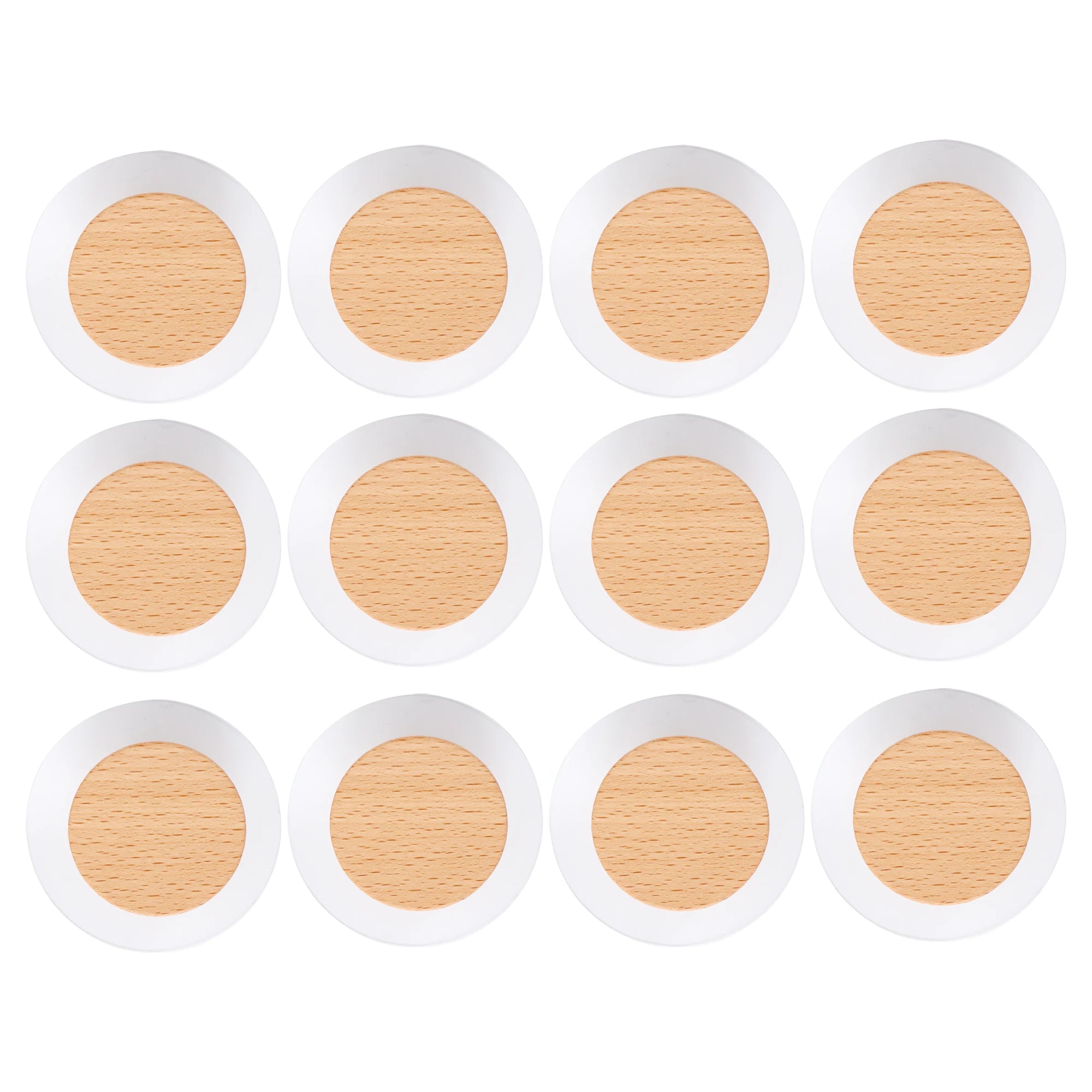 Wooden hook geometric shape wood wall coat peg hanger for hanging clothes hat scarves and towel in bedroom - round-12pcs