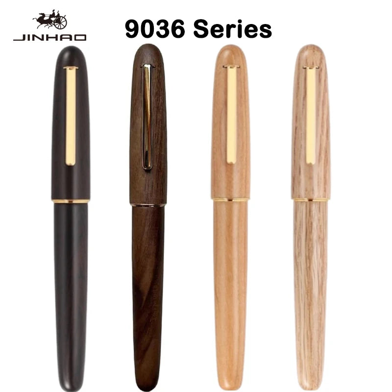 jinhao-9036-natural-wood-handmade-fountain-pen-ef-f-m-gold-clip-ink-pen-stationery-business-office-gift-school-supplies-pk-82