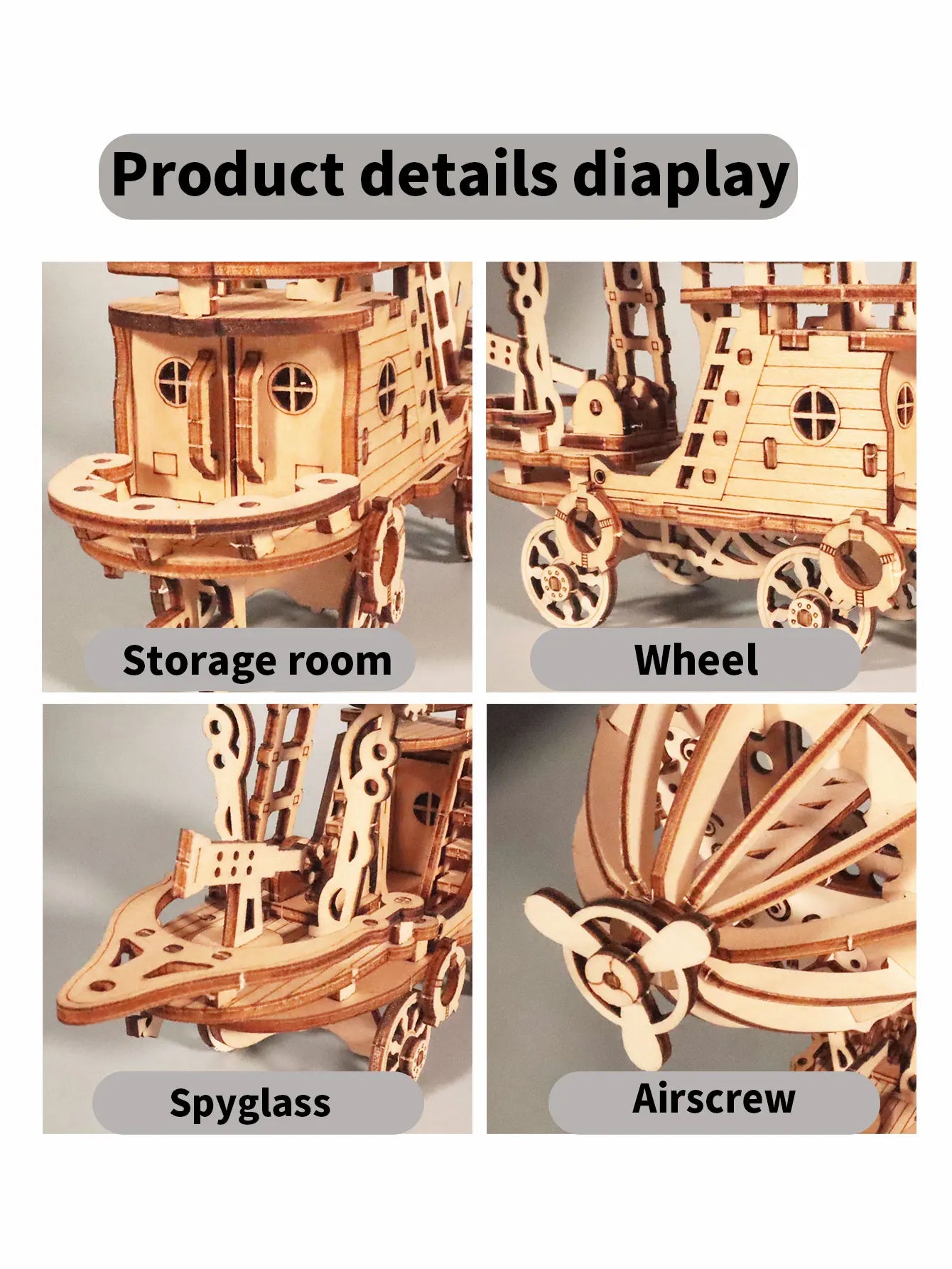 3d wooden puzzle airship model kits for adults building kit brain teaser to build hand craft mechanical
