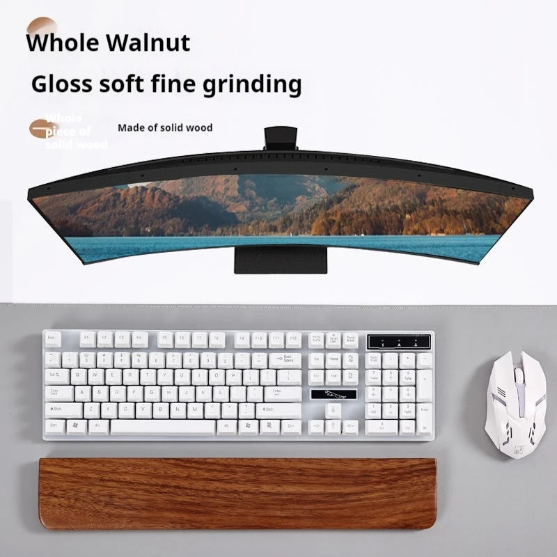 Solid wood keyboard wrist rest palm pad mechanical ergonomic 87/98/104/108 key suitable for multiple sizes custom
