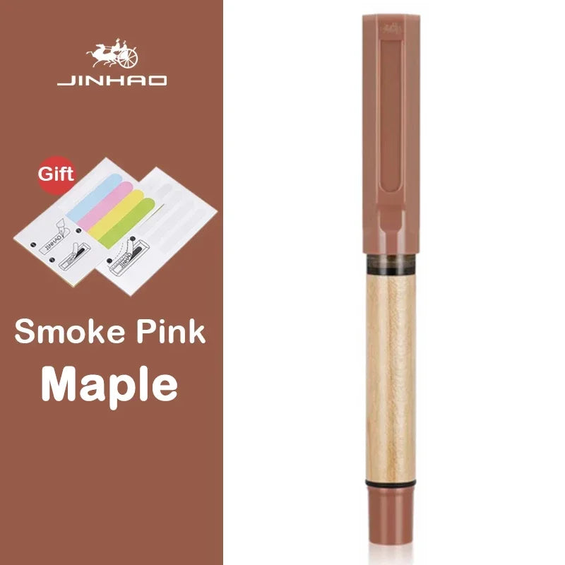 Jinhao 58 wood fountain pen high quality colors student f ef nib ink calligraphy stationery school office supplies