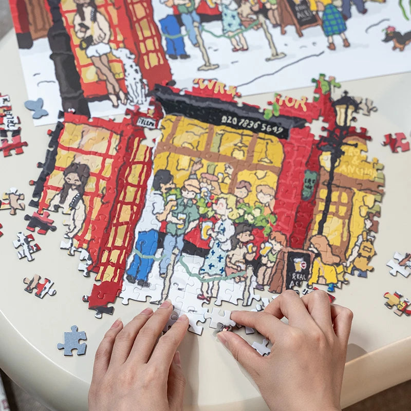 Robotime rolife 1000 piece jigsaw puzzle home decor adults games family fun puzzles educational toys for kids