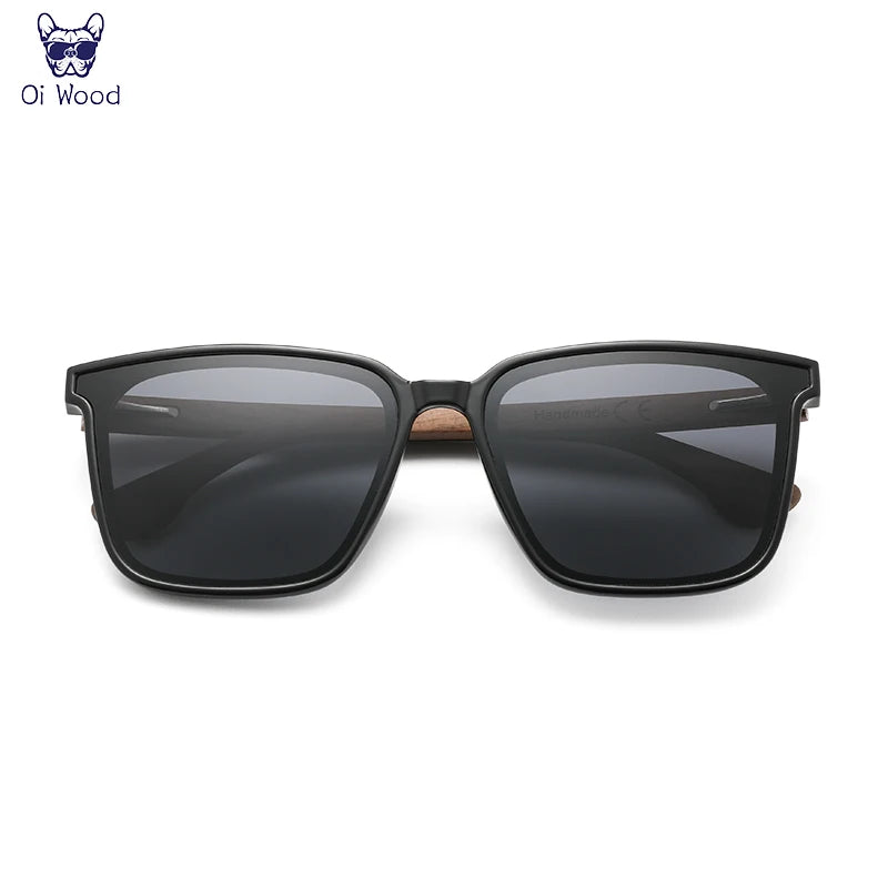Oi wood men women square sunglasses wooden eyeglasses polarized blue lenses mens glasses luxury eyewear