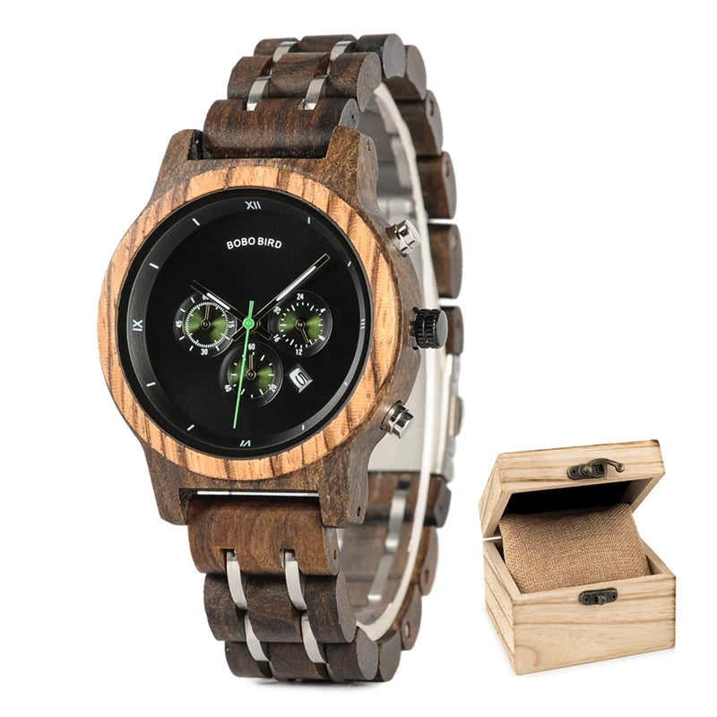 Bobo bird wooden men watch relogio masculino quartz watches timepieces in gift box drop ship - p18-1 women / china