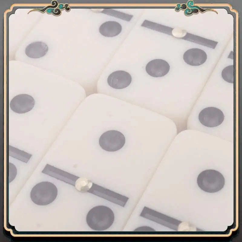 Premium 56pcs/set domino board games toys travel funny table game kid children educational for gifts - brown ivory