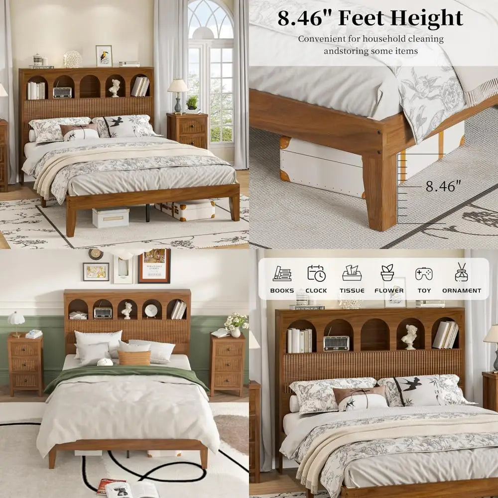 farmhouse-style-queen-bed-frame-with-storage-headboard-and-5-arched-compartments-12-4-inch-high-wooden-bed-base-no-box-spring