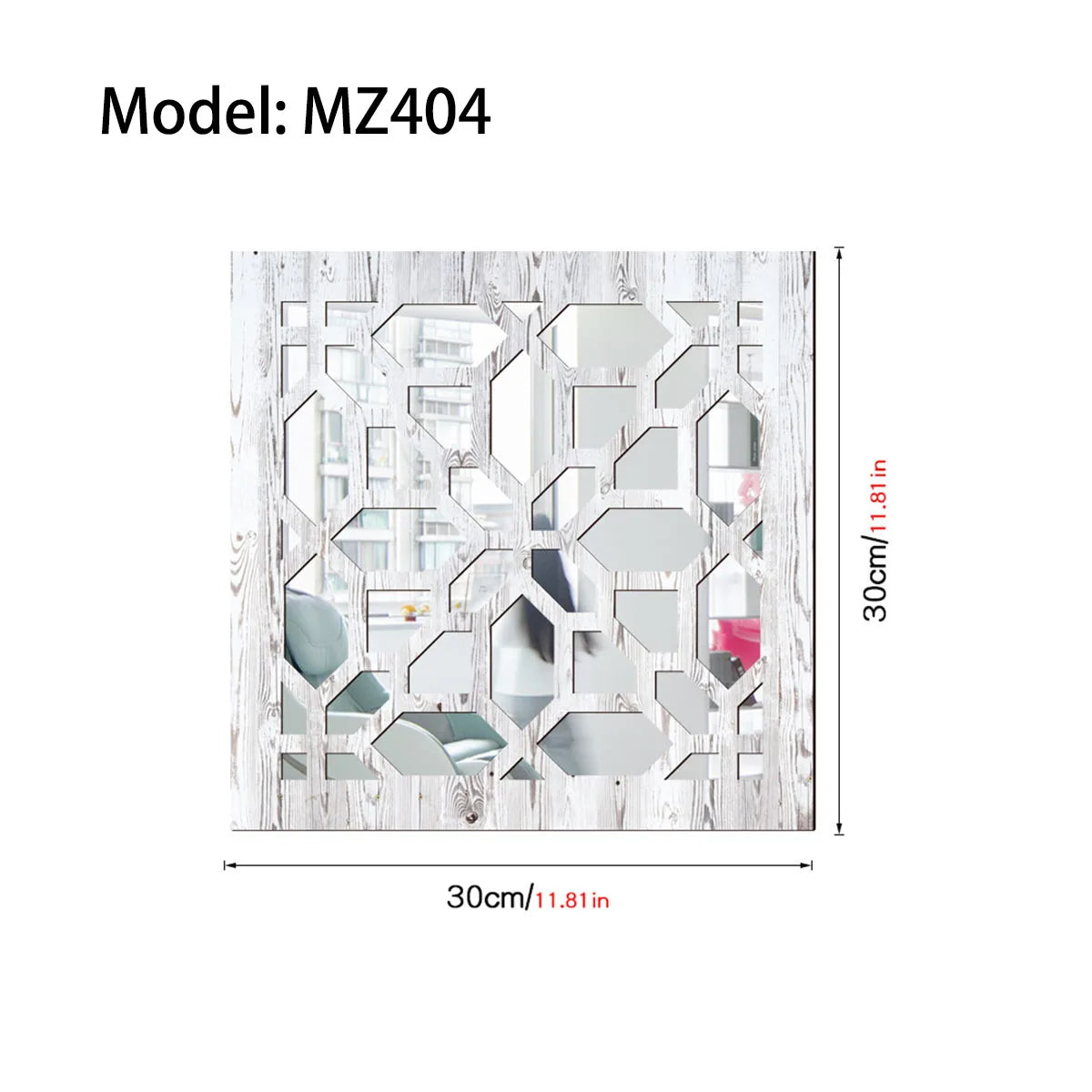 Rustic living room bedroom wall decor mirror wood farmhouse window frame hallway home decoration vintage decorative