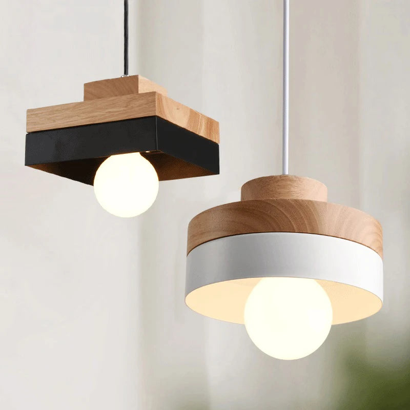 Modern wood chandelier room decor lighting for living lamp bedroom cafe or restaurant interior decoration lights