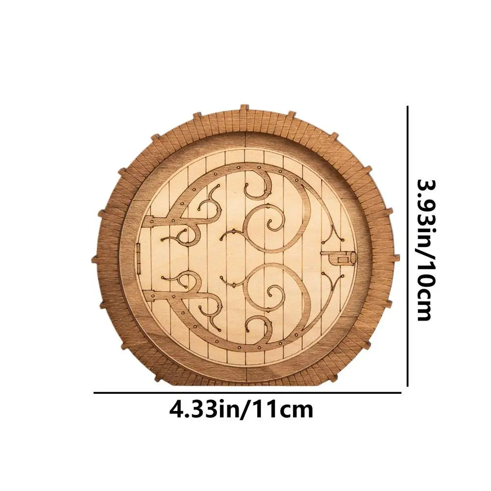 Wooden miniature fairy elfs door diy painting vintage decor dollhouse garden craft accessories doll house micros