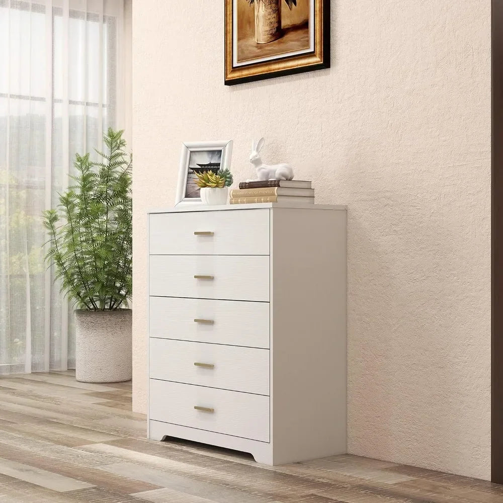 Dresser for bedroom with 4/5 drawers wooden chest of storage organizer unit dressers living room hallway