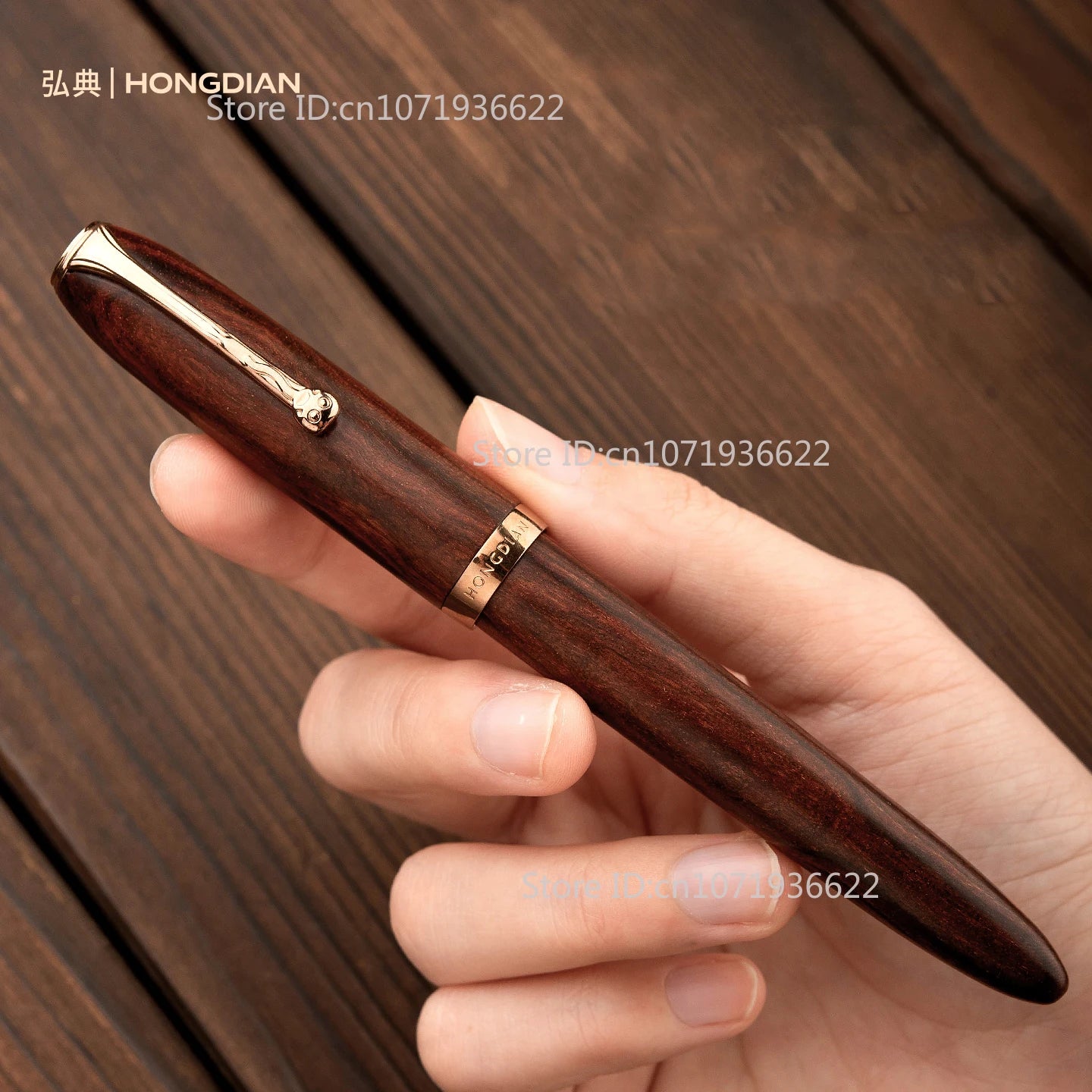 Hongdian a10 log fountain pen magnetic cap premium wood calligraphy ef f nib for writing practice & gifts office