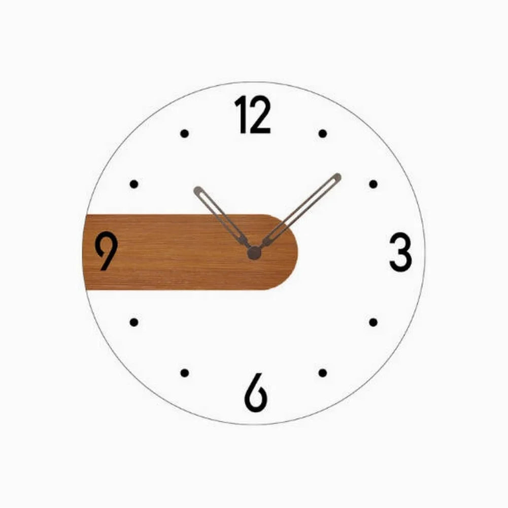 Quiet scan movement wall clock nordic style silent quartz 12in black walnut wood easy manual installation - china