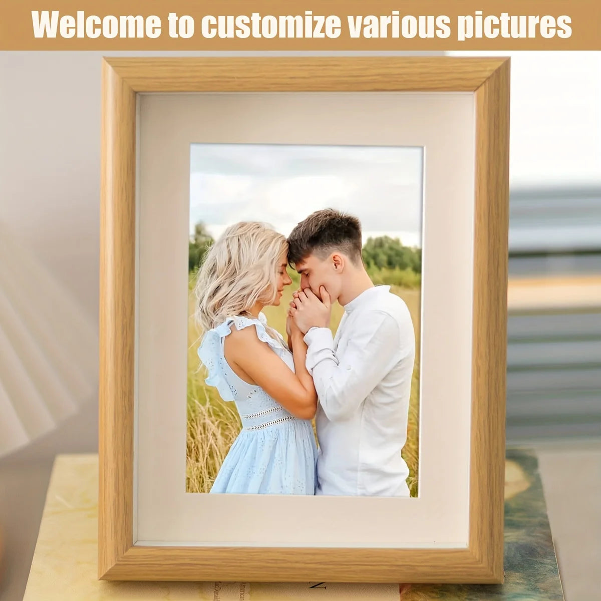 Personalized wooden photo frames custom frame ornaments simple holiday gifts indoors commemorate precious memories