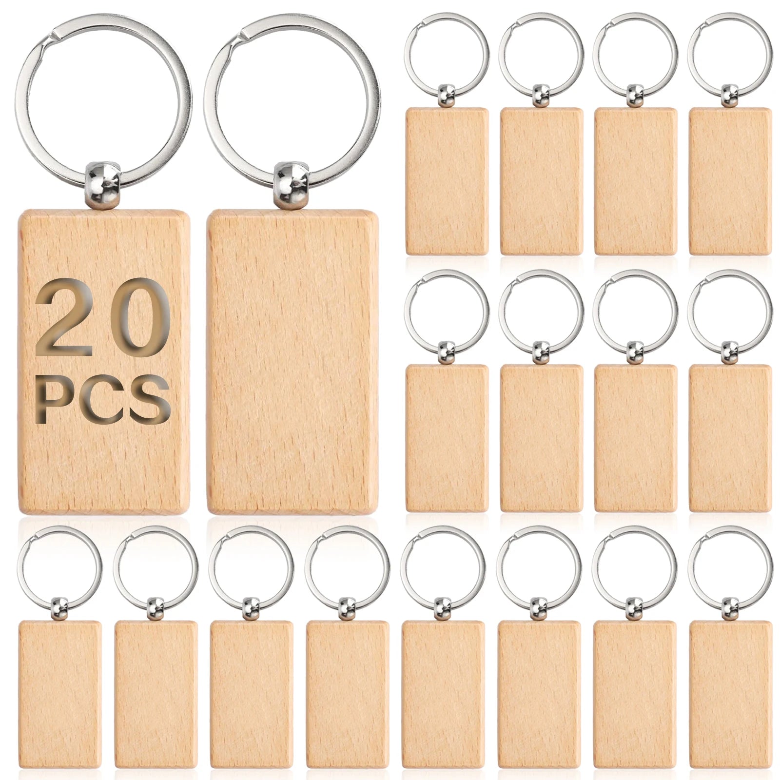 20pcs-blank-wooden-keychain-rectangular-bulk-wholesale-wood-key-chains-ring-suitable-for-gift