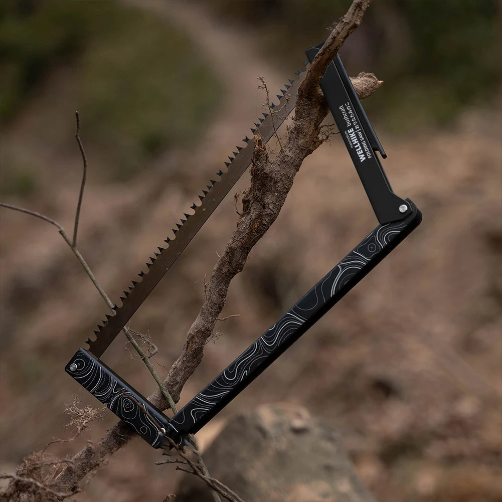 Folding saw with storage bag portable wood aluminum alloy multifunctional handsaw outdoor hiking survival tools