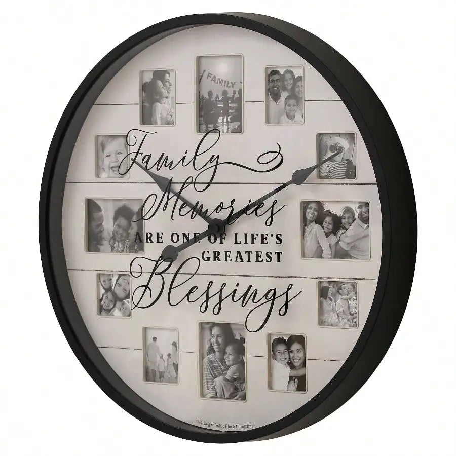 sentiment-photo-frame-wall-clock-farmhouse-inspired-wooden-black-modern-decor-timepiece