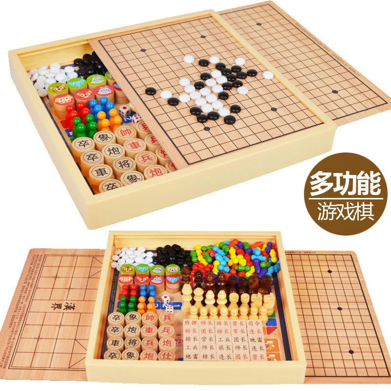 childrens-flying-chess-checkers-multi-functional-integrated-chessboard-gozi-go-playing-beast-chess-combination-puzzle-toys