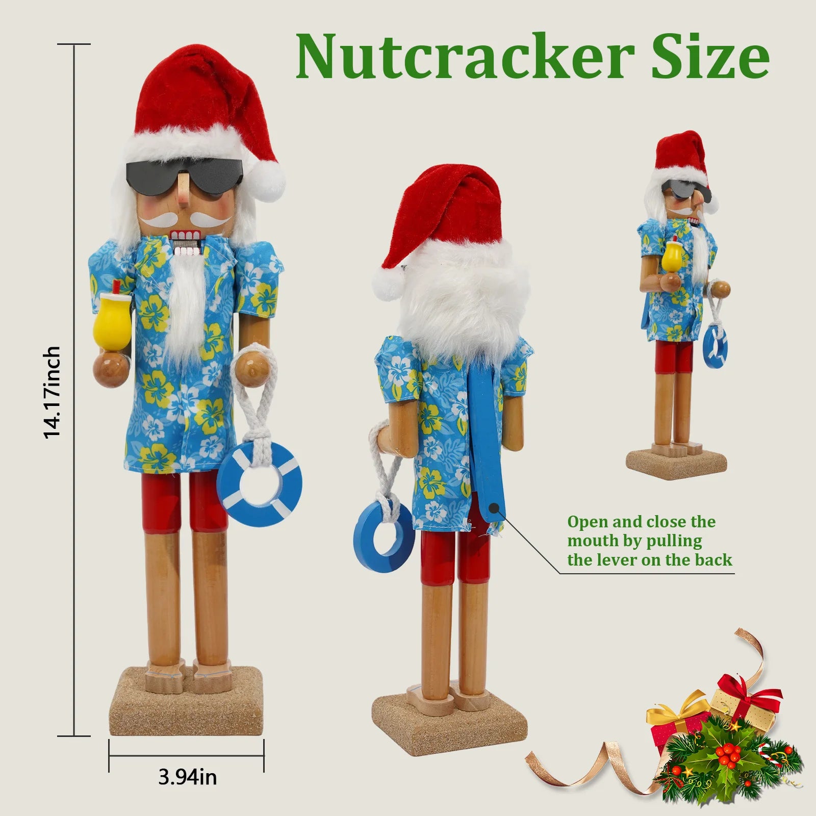 Standing nutcracker figurines for christmas handmade wooden decor timeless tradition elegant match gift holiday - red