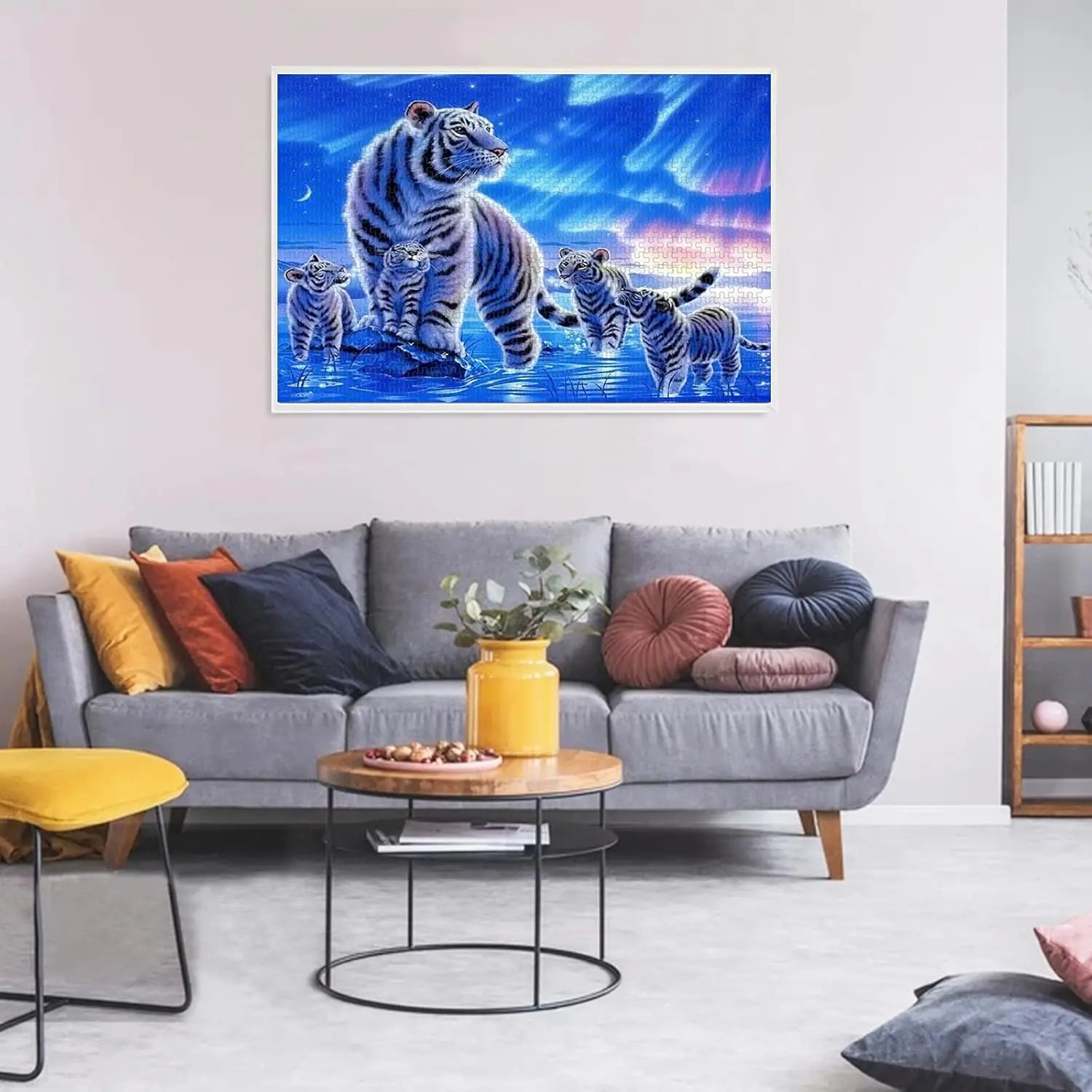 1000/500/300 pieces white tiger adult wooden puzzle jigsaw puzzles for gameroom bedroom party birthday gift challenging