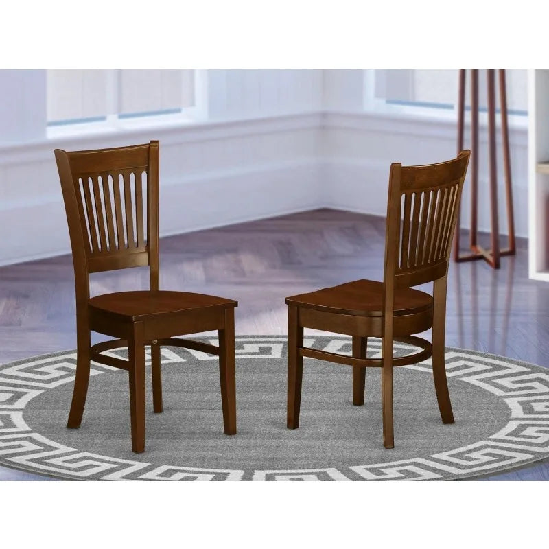Furniture vac-esp-w vancouver kitchen dining chairs - slat back wood seat set of 2 espresso - united states