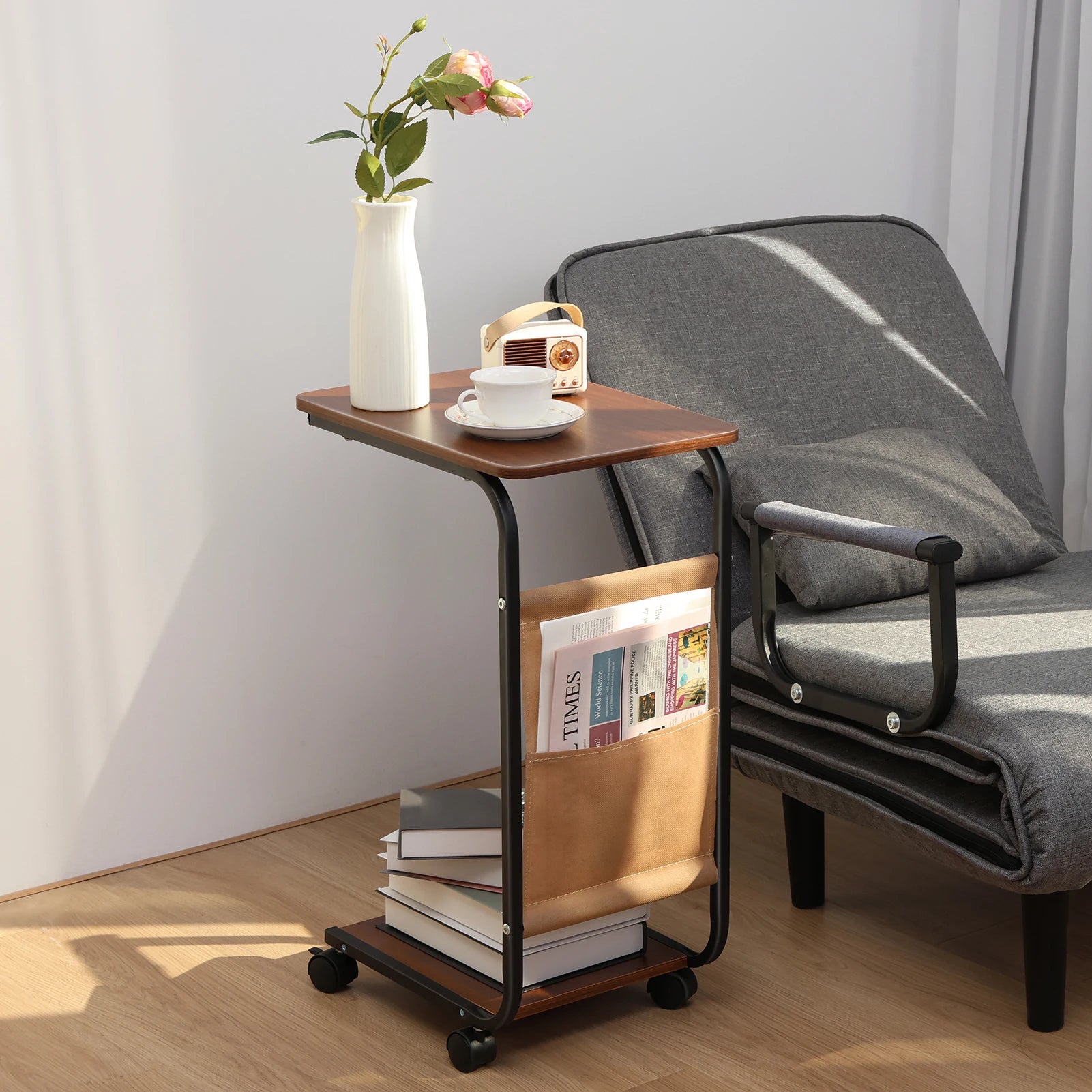 2024 simple coffee table bedside storage rack c-shaped side sofa conveniently mobile home living room end - united