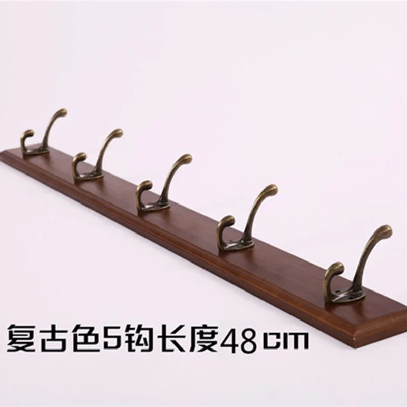 Nordic wooden hooks rack durable wall hanging bathrooms bedroom clothes hats hangers corridor lobby bag keys goods