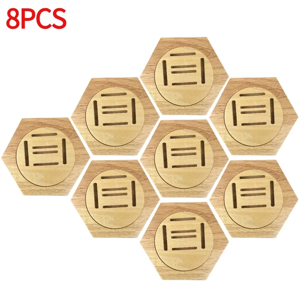 1-10pcs wooden medal display racks hexagonal honeycomb combination holder honor commemorative home wall decoration