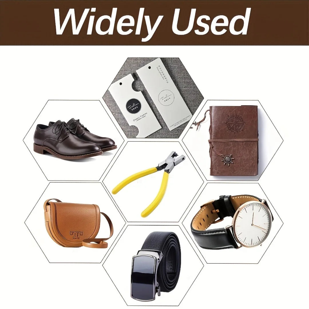 2.0mm universal tungsten steel leather hole punch pliers hand strap tool for watch bands belts dog collars diy crafts