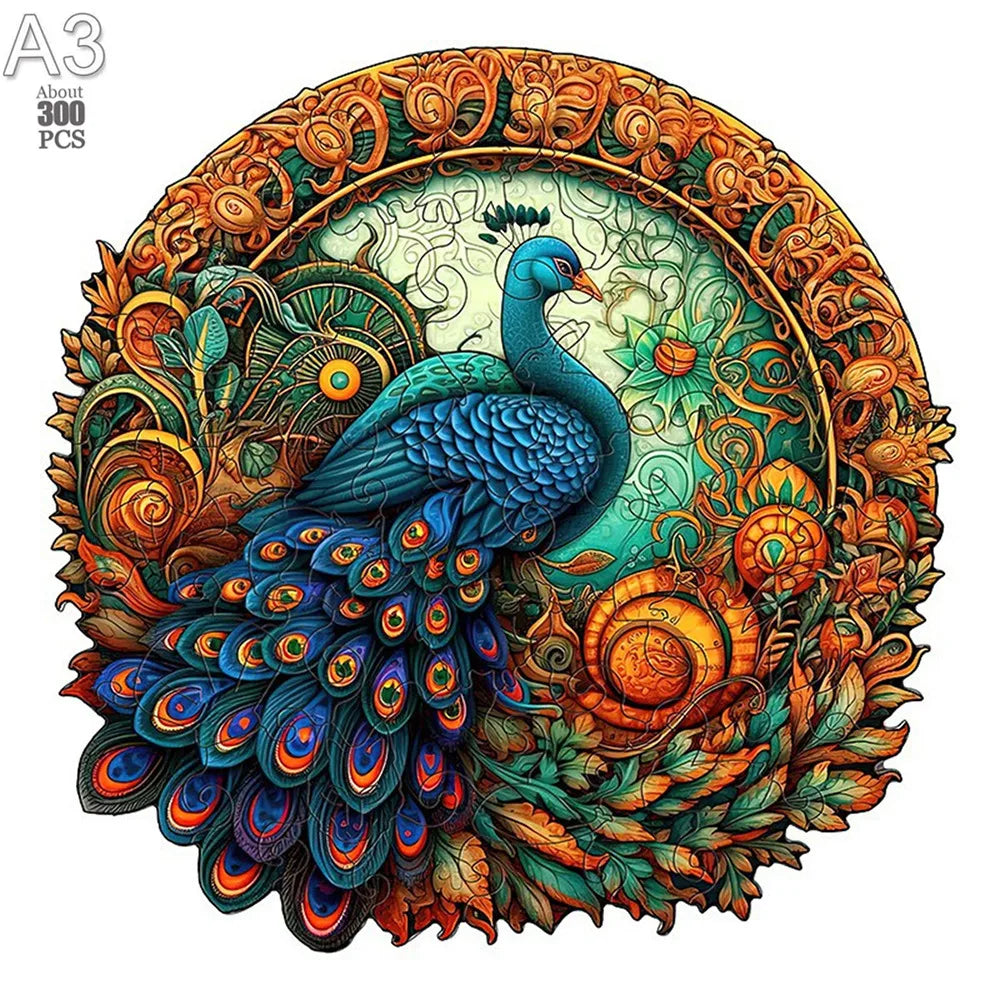 Wooden animal puzzle for kids adults exquisite educational decompression toys creative lovely dog wood jigsaws holiday