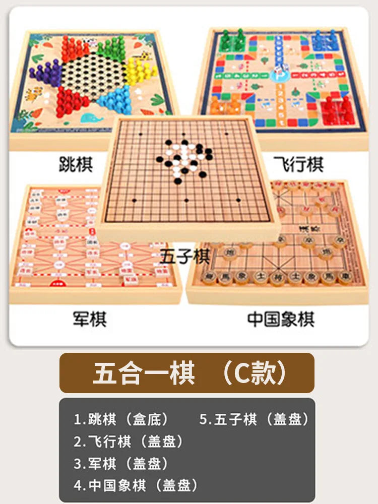 Children’s flying chess checkers multi functional integrated chessboard gozi go playing beast combination puzzle toys