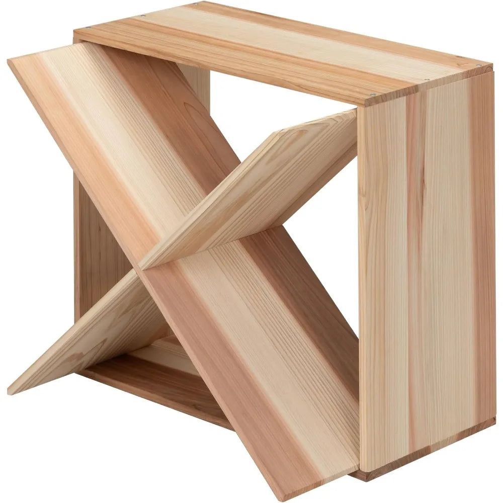 Set of 4 24 bottle wine rack solid wood holder cube bar storage cellar stackable kitchen decor tabletop champagne