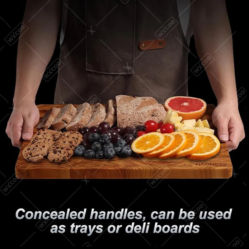 Teak wood cutting board for kitchen solid chopping acacia wooden checkerboard splicing thicken cut fruit